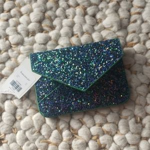 FRANCESCAS Glitter Credut Card Wallet NEW